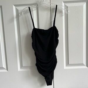 Oh Polly Black Tank Bodysuit